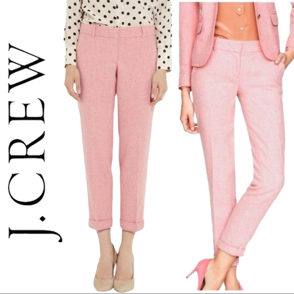 J. Crew Pants - J. Crew Cafe Capri Herringbone Pants Cuffed Ankle